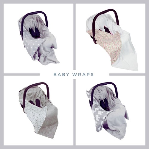 Baby wrap car seat - baby, blanket