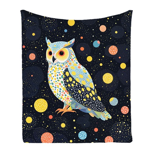 Owl spotted dots - spotted, flannel