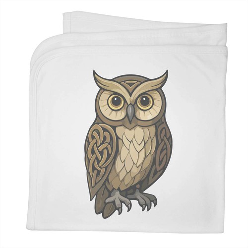 Celtic owl baby blanket - owl',