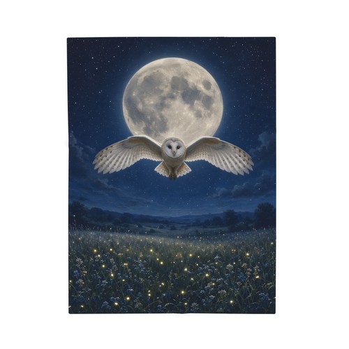 Barn owl full moon - barn,