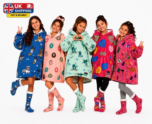 Girls oversized hoodie blanket - girls,